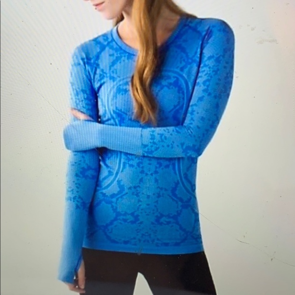 Lululemon Swifty Tech Snakeskin Long Sleeve Top